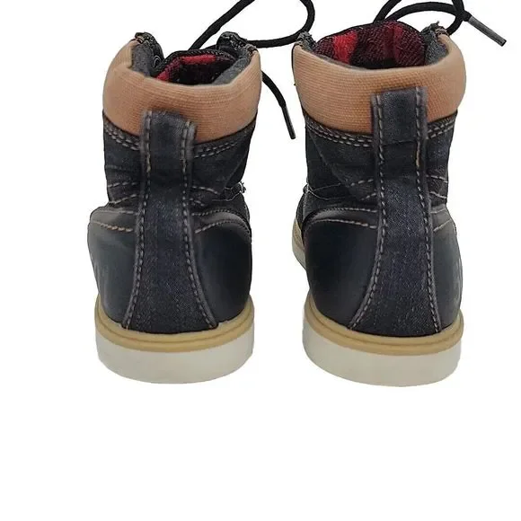 Levis 501 Boys Denim Hi Top Sneaker Size 2 Great Shape - Picture 6 of 10